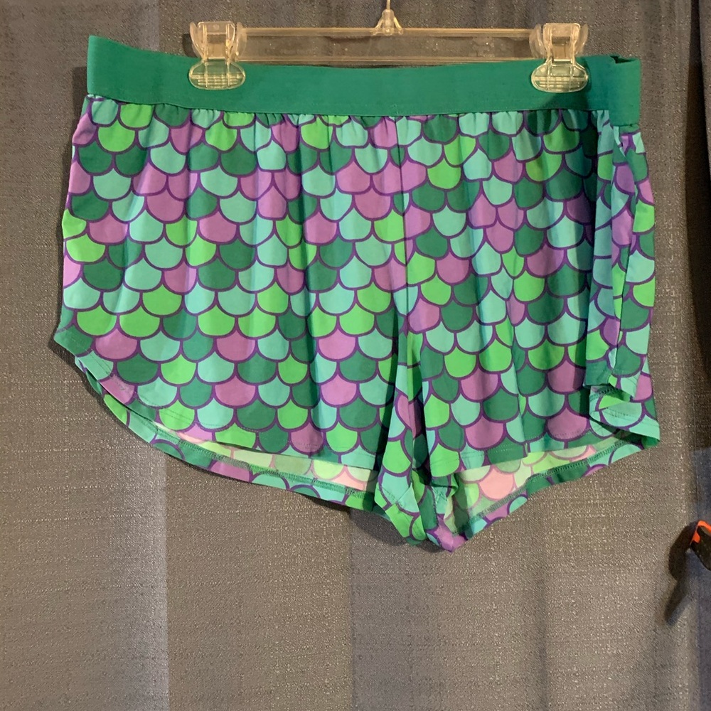 Disney Women’s Mermaidscale Sleep Shorts in Green & Purple